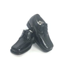Boys Youth Black Dress Shoes Lace up by Bolano